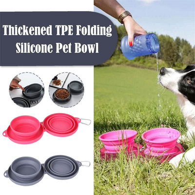 Foldable Double Bowl – Perfect for Pets On the Go! 🐾 - Aussie Pets Store
