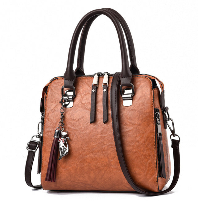 Leather Tassel Handbag