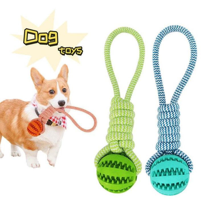 Interactive Dog Toy Balls – Treat & Chew Rope Rubber Balls 🐾 - Aussie Pets Store