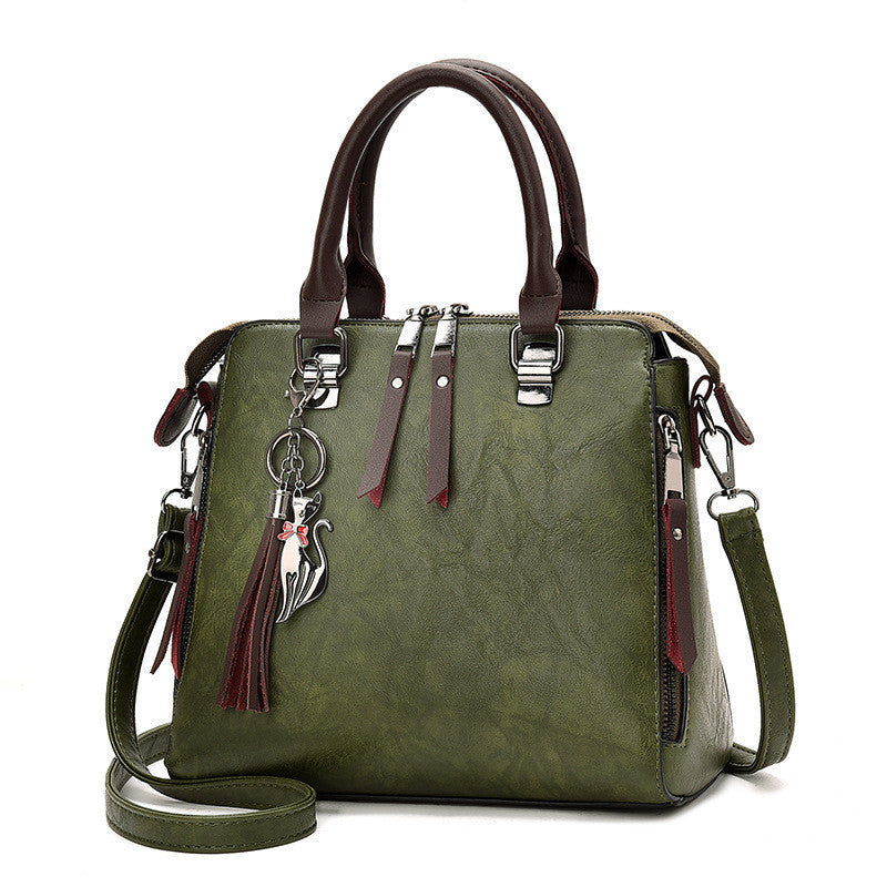 Leather Tassel Handbag