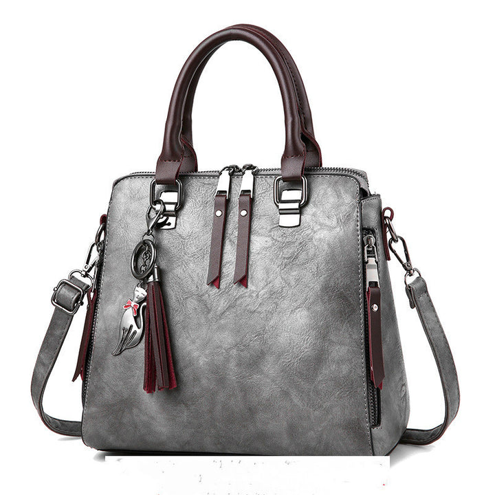 Leather Tassel Handbag
