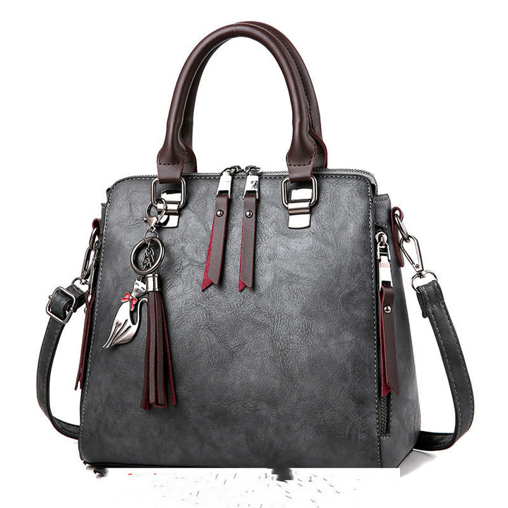 Leather Tassel Handbag