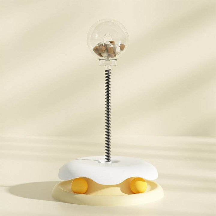 Cat Leakage Food 2 In 1 Toys Turntable Ball Toys Kitten Funny Cat Training Spring Ball Cat Supplies Pet Products - Aussie Pets Store