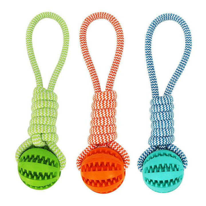 Interactive Dog Toy Balls – Treat & Chew Rope Rubber Balls 🐾 - Aussie Pets Store