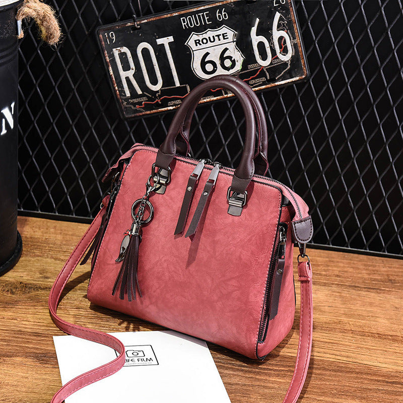 Leather Tassel Handbag