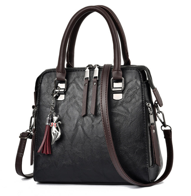 Leather Tassel Handbag