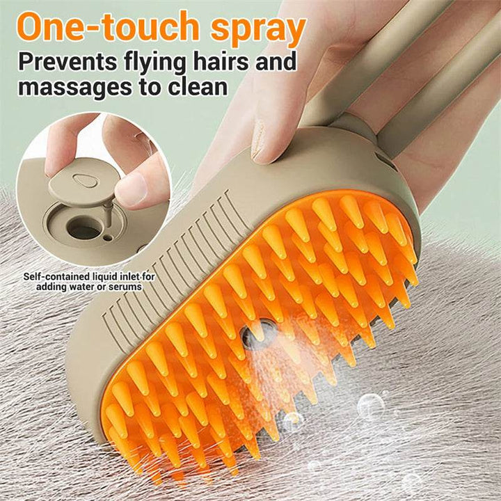 Cat & Dog Steam Brush – 3-in-1 Electric Pet Grooming & Massage Comb 🐾✨ - Aussie Pets Store