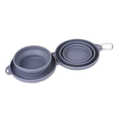 Foldable Double Bowl – Perfect for Pets On the Go! 🐾 - Aussie Pets Store