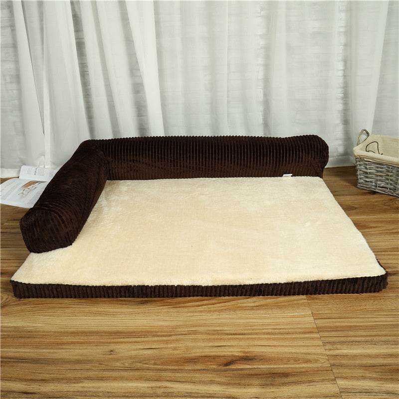 Corduroy Pet Sofa – Cozy & Supportive Dog Bed - Aussie Pets Store