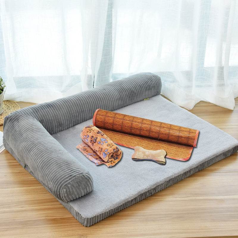 Corduroy Pet Sofa – Cozy & Supportive Dog Bed - Aussie Pets Store