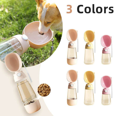 2-in-1 Design Portable Pet Water Bottle & Food Container - Aussie Pets Store
