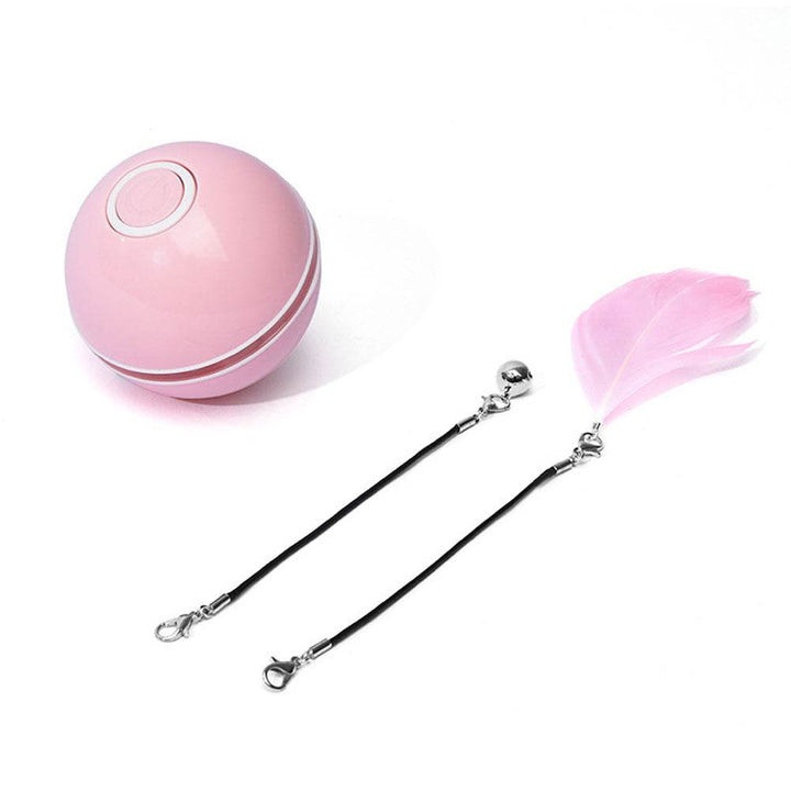 Colorful Smart Interactive Cat Toy – 360° LED Rotating Ball 🎾✨ - Aussie Pets Store