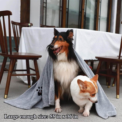 Super Absorbent Dog Bath Towel – Fast Drying & Ultra Soft! 🐾 - Aussie Pets Store