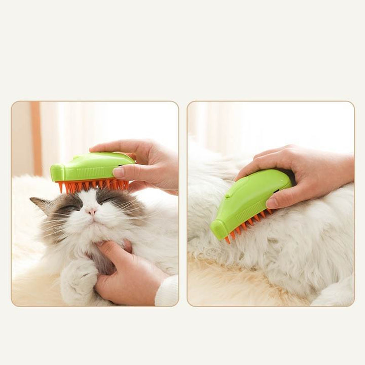 3-in-1 Pet Steam Brush – Groom, Clean & Massage Your Pet in One Go! 🐾 - Aussie Pets Store