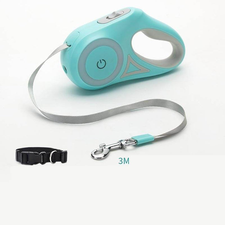 Dog Leash Retractable Leash And Dog Collar Spotlight Automatic Pet Dog Cat Traction Rope For Small Medium Dogs Pet Product - Aussie Pets Store