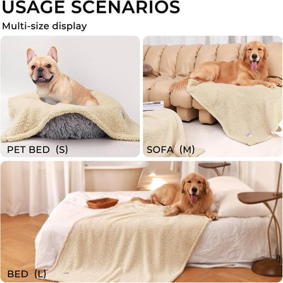 Soft & Cozy Shu Cotton Velvet Pet Blanket – Warm & Comfortable! 🐾 - Aussie Pets Store