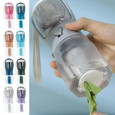3-in-1 Portable Dog Water Bottle – Hydration, Food & Waste Bags in One! - Aussie Pets Store