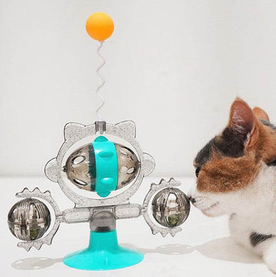 Cat Pinwheel Toy – Interactive Leaky Ball Feeder - Aussie Pets Store