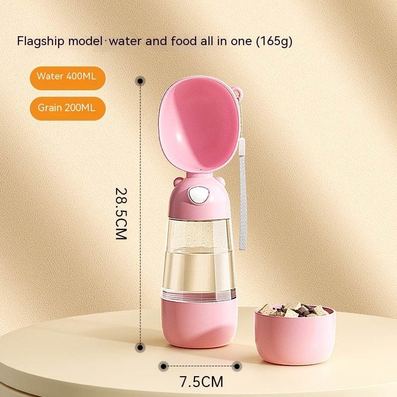 2-in-1 Design Portable Pet Water Bottle & Food Container - Aussie Pets Store