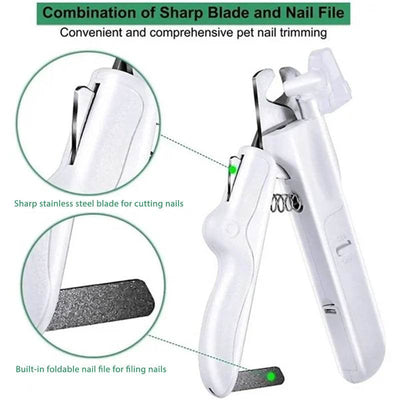 Pet Nail Clippers with LED Light – Safe & Precise Trimming! 🐾 - Aussie Pets Store