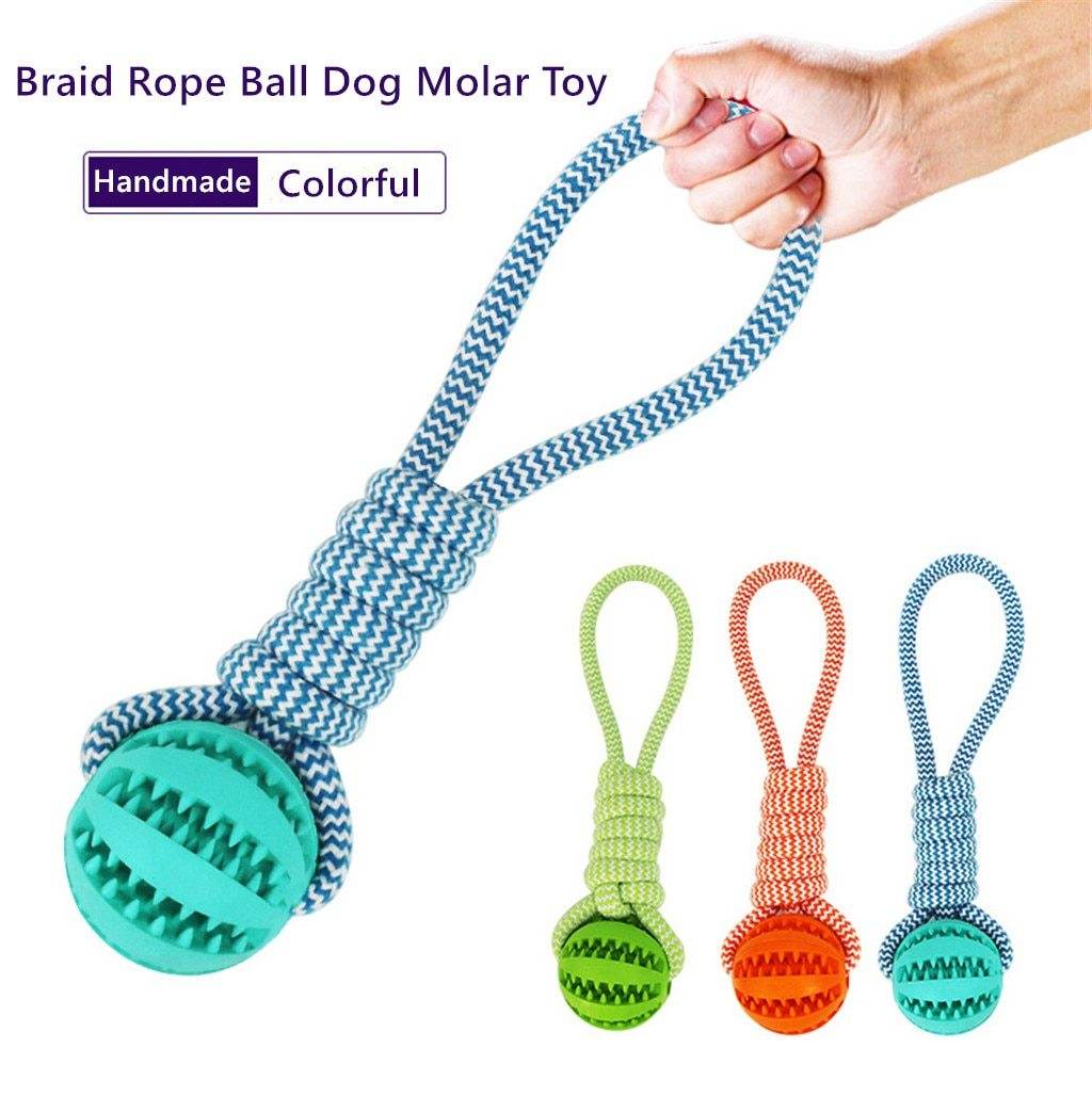 Interactive Dog Toy Balls – Treat & Chew Rope Rubber Balls 🐾 - Aussie Pets Store