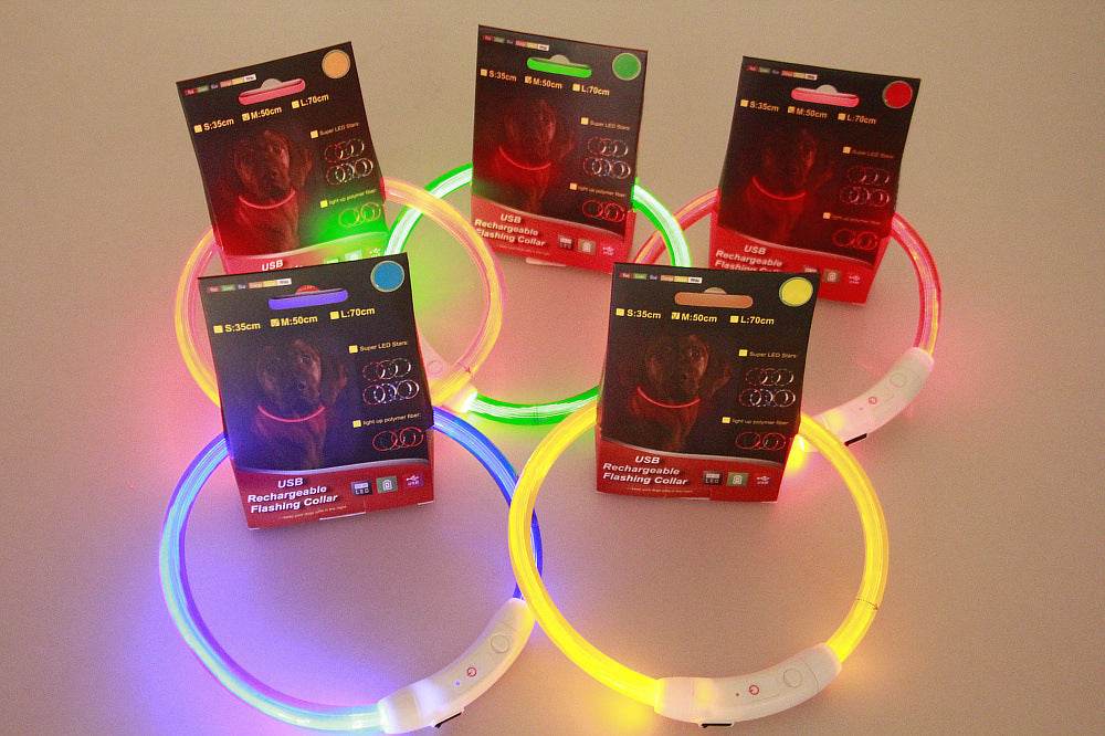 🌟 USB Rechargeable Flashing Pet Safety Collar – Glow in the Dark! - Aussie Pets Store