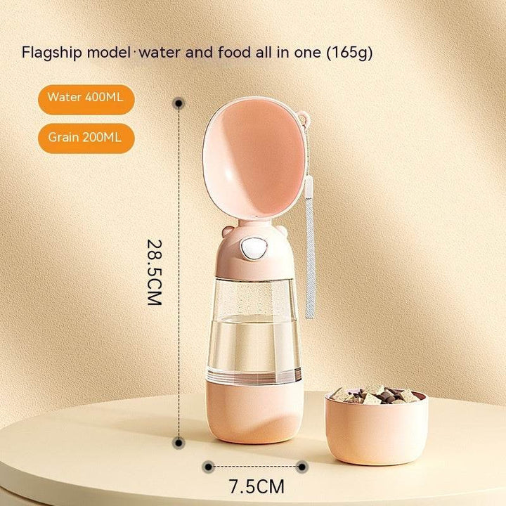 2-in-1 Design Portable Pet Water Bottle & Food Container - Aussie Pets Store