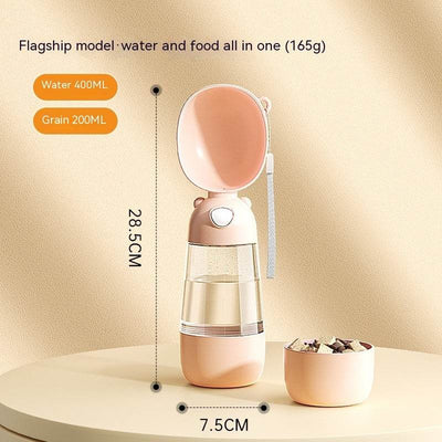 2-in-1 Design Portable Pet Water Bottle & Food Container - Aussie Pets Store