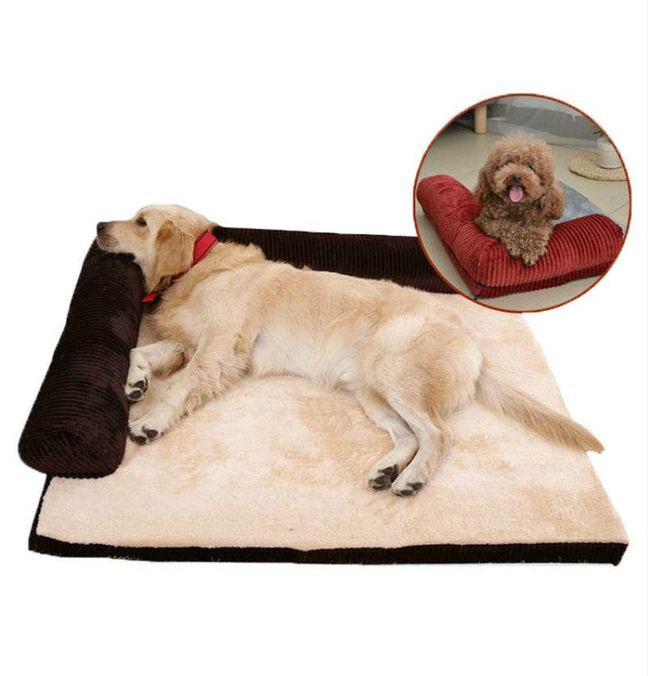 Corduroy Pet Sofa – Cozy & Supportive Dog Bed - Aussie Pets Store