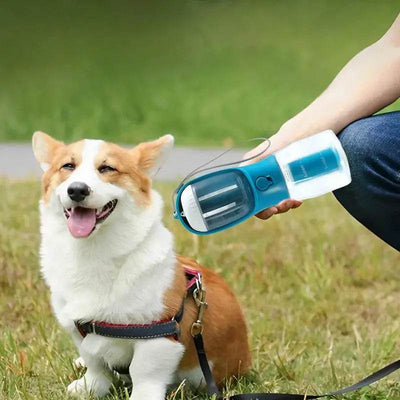 3-in-1 Portable Dog Water Bottle – Hydration, Food & Waste Bags in One! - Aussie Pets Store