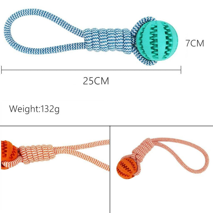 Interactive Dog Toy Balls – Treat & Chew Rope Rubber Balls 🐾 - Aussie Pets Store