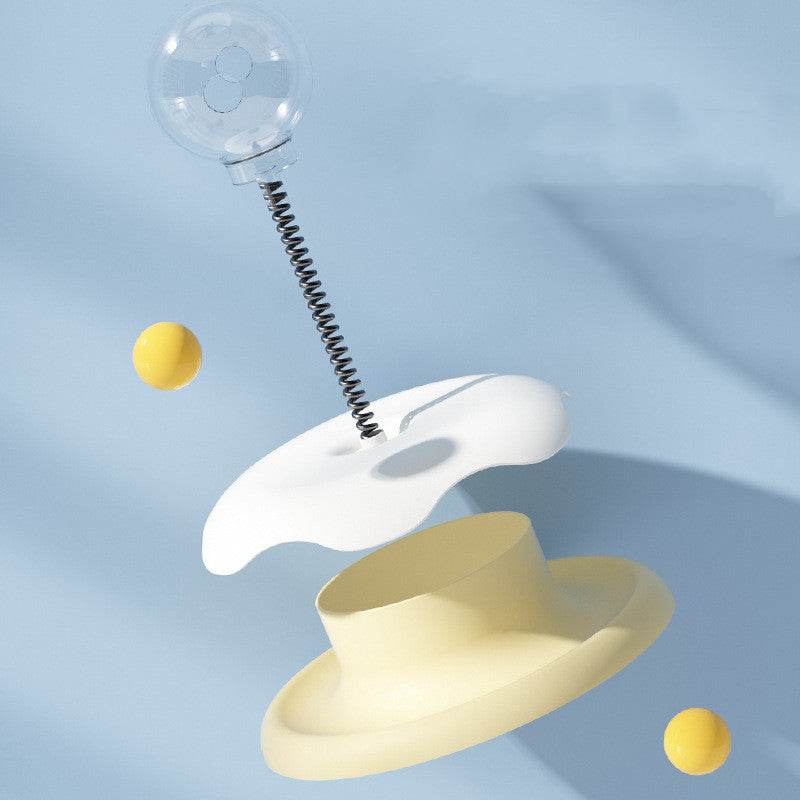 Cat Leakage Food 2 In 1 Toys Turntable Ball Toys Kitten Funny Cat Training Spring Ball Cat Supplies Pet Products - Aussie Pets Store
