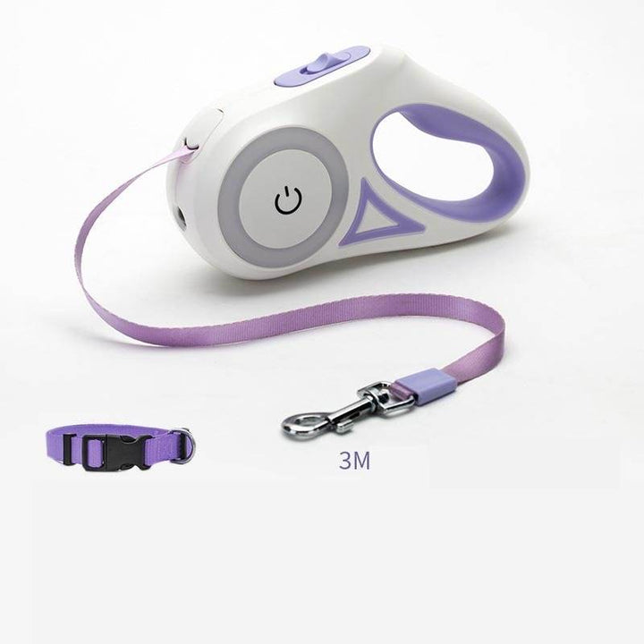 Dog Leash Retractable Leash And Dog Collar Spotlight Automatic Pet Dog Cat Traction Rope For Small Medium Dogs Pet Product - Aussie Pets Store