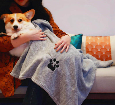 Super Absorbent Dog Bath Towel – Fast Drying & Ultra Soft! 🐾 - Aussie Pets Store