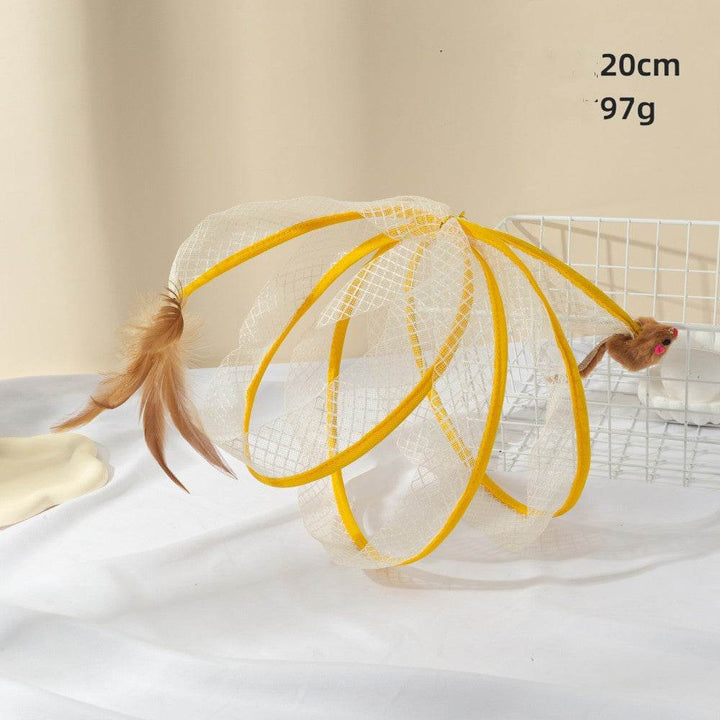 Cat Tunnel with Feather Mouse – Fun & Durable Playtime - Aussie Pets Store