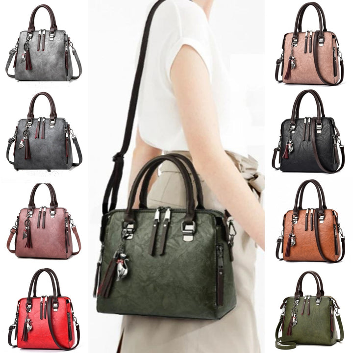 Leather Tassel Handbag