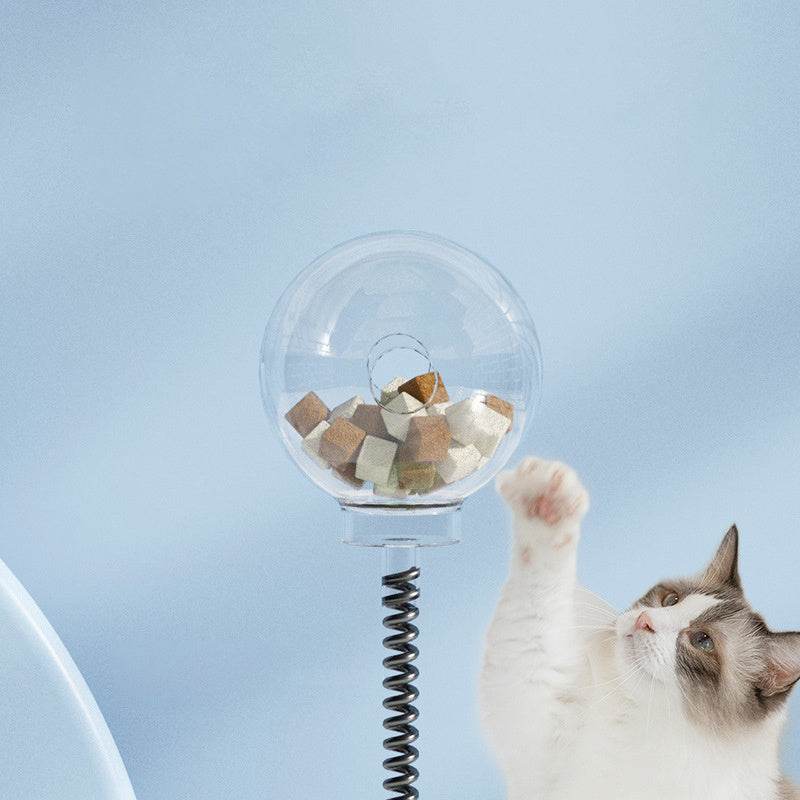 Cat Leakage Food 2 In 1 Toys Turntable Ball Toys Kitten Funny Cat Training Spring Ball Cat Supplies Pet Products - Aussie Pets Store