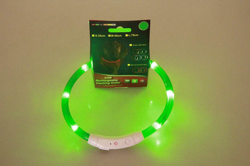 🌟 USB Rechargeable Flashing Pet Safety Collar – Glow in the Dark! - Aussie Pets Store