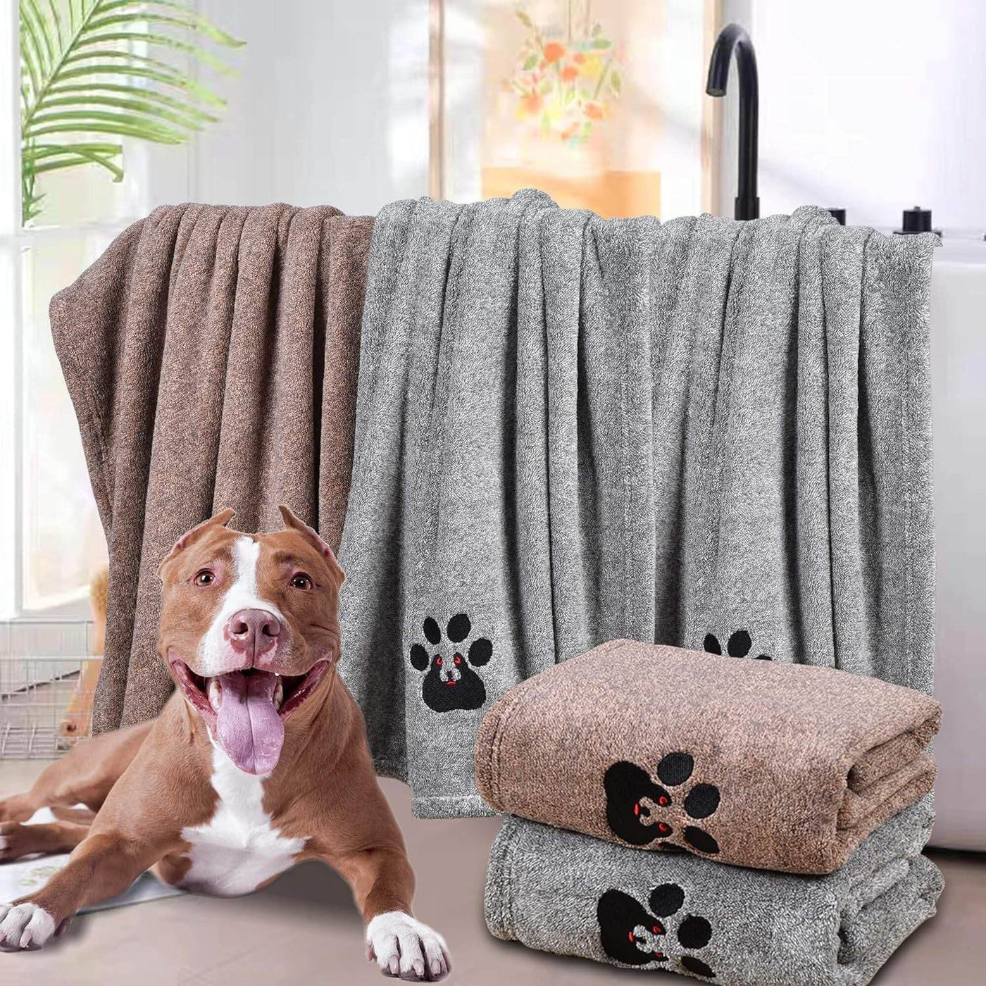 Super Absorbent Dog Bath Towel – Fast Drying & Ultra Soft! 🐾 - Aussie Pets Store