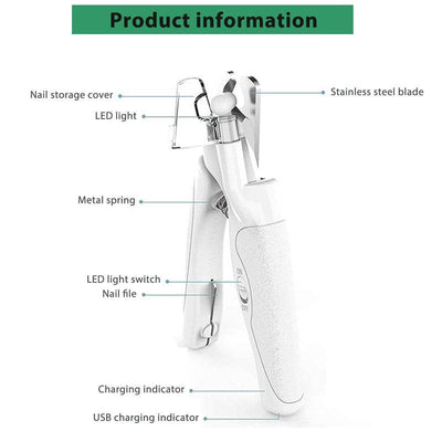 Pet Nail Clippers with LED Light – Safe & Precise Trimming! 🐾 - Aussie Pets Store