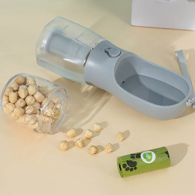 3-in-1 Portable Dog Water Bottle – Hydration, Food & Waste Bags in One! - Aussie Pets Store