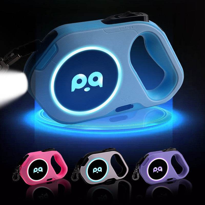 New LED Light Retractable Dog Leash – Walk in Style & Safety! - Aussie Pets Store