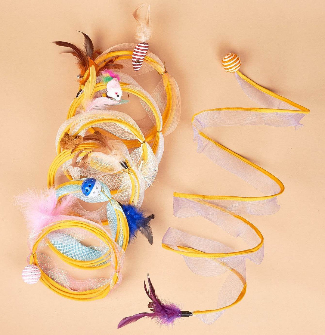 Cat Tunnel with Feather Mouse – Fun & Durable Playtime - Aussie Pets Store