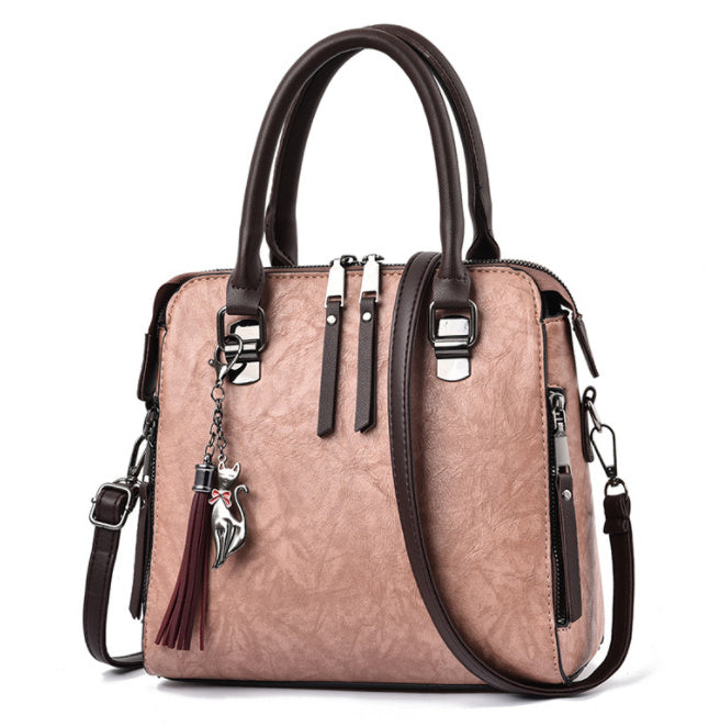 Leather Tassel Handbag