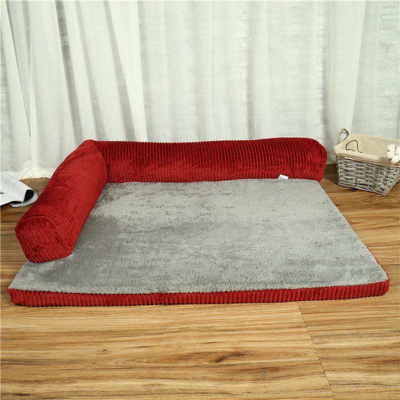 Corduroy Pet Sofa – Cozy & Supportive Dog Bed - Aussie Pets Store