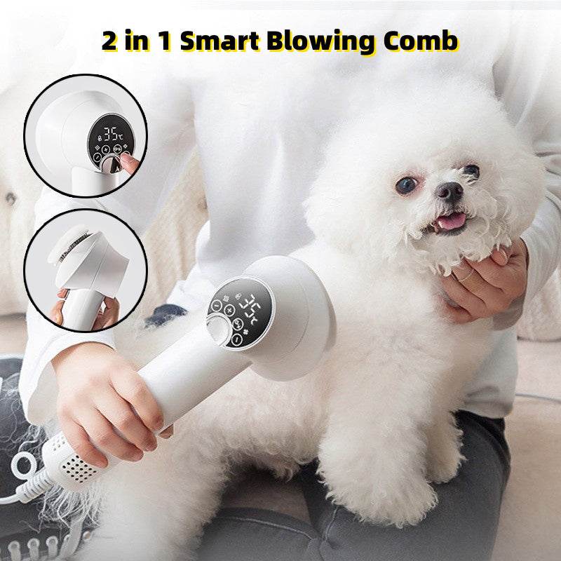 Smart Pet Hair Dryer Dog Golden Retriever Cat Grooming Hairdressing Blow & Comb Silent No Harm Pet Cleaning Supplies Pet Products - Aussie Pets Store