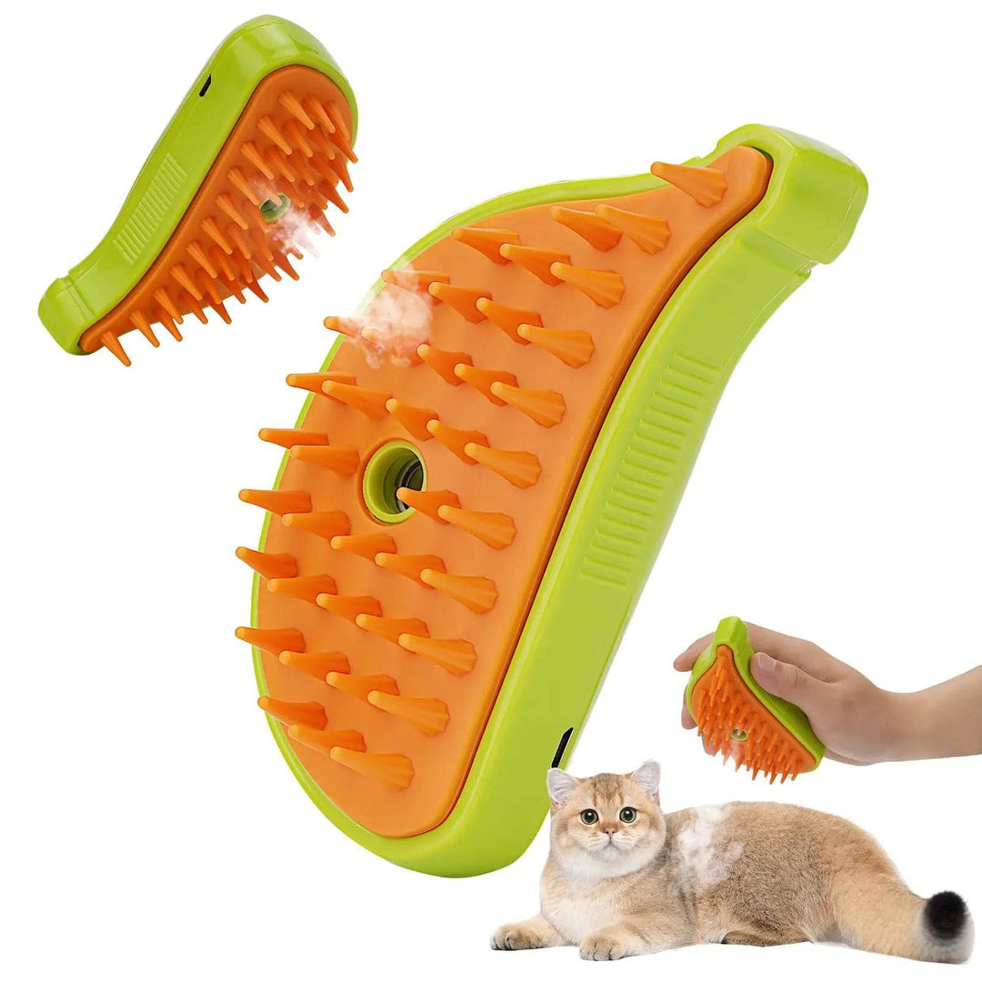 3-in-1 Pet Steam Brush – Groom, Clean & Massage Your Pet in One Go! 🐾 - Aussie Pets Store