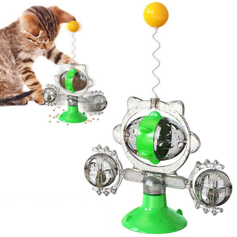 Cat Pinwheel Toy – Interactive Leaky Ball Feeder - Aussie Pets Store