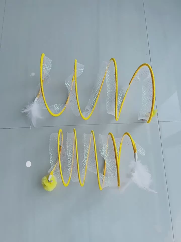 Cat Tunnel with Feather Mouse – Fun & Durable Playtime.